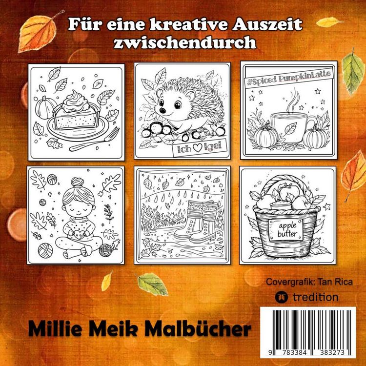Produktbild: Herbst Malbuch f&uuml;r Erwachsene - Mini-Malbuch - Einfaches Malbuch - Herbst Ausmalbilder