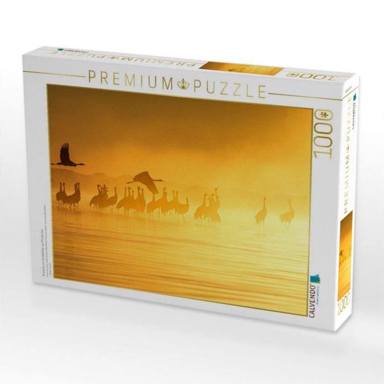 Produktbild: CALVENDO Puzzle Kraniche am Schlafplatz, am M&uuml;ritzufer | 1000 Teile Lege-Gr&ouml;&szlig;e 64 &times; 48 cm Foto-Puzzle f&uuml;r gl&uuml;ckliche Stunden