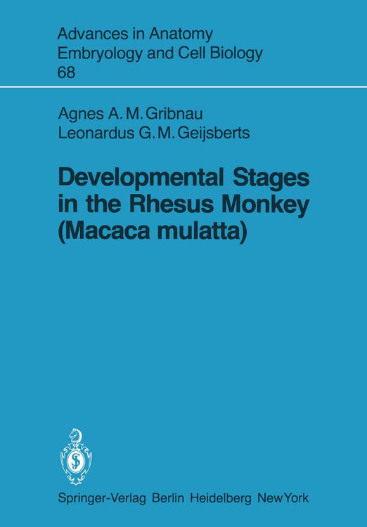 Produktbild: Developmental Stages in the Rhesus Monkey (Macaca mulatta)