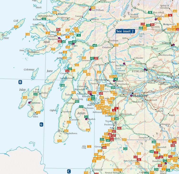 Produktbild: Castles Map of Scotland