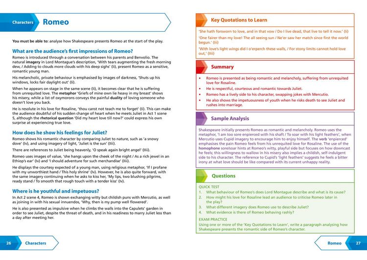 Produktbild: Collins Snap Revision Text Guides - Romeo and Juliet: Aqa GCSE English Literature