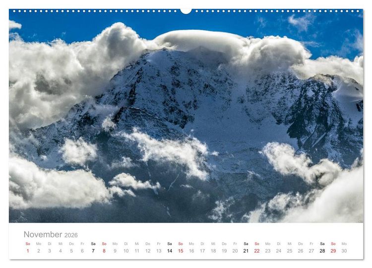Produktbild: Walliser Alpen &ndash; Europas &raquo;kleiner&laquo; Himalaya (Wandkalender 2026 DIN A2 quer), CALVENDO Monatskalender