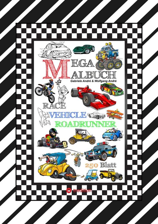 Produktbild: Xxl Mega Malbuch - Race On - Tolle Vehicle Motive - Cars - Flugzeuge - Boote - Jetski - Quad - Motorr&auml;der - Ufo