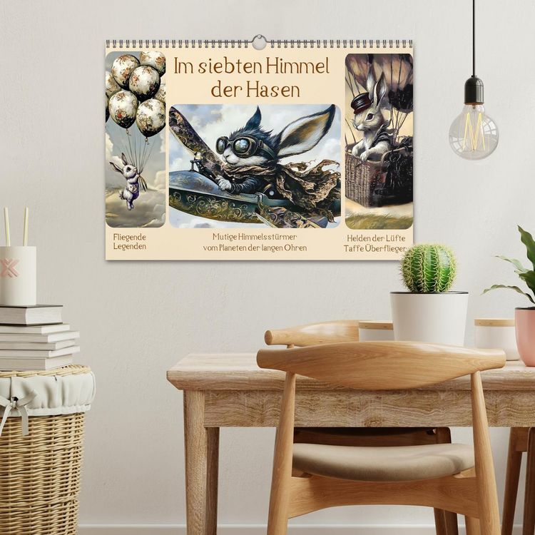 Produktbild: Im siebten Himmel der Hasen (Wandkalender 2026 DIN A3 quer), CALVENDO Monatskalender