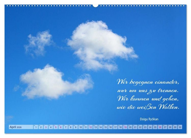 Produktbild: Die Wolken: "Schauspieler der L&uuml;fte" (Wandkalender 2026 DIN A2 quer), CALVENDO Monatskalender