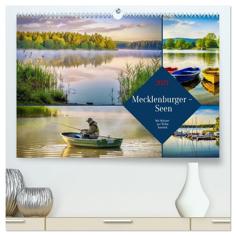 Produktbild: Mecklenburger - Seen (hochwertiger Premium Wandkalender 2027 DIN A2 quer), Kunstdruck in Hochglanz