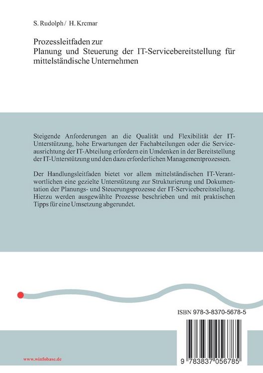 Produktbild: Prozessleitfaden zur Planung und Steuerung der IT-Servicebereitstellung f&uuml;r mittelst&auml;ndische Unternehmen