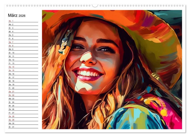 Produktbild: Vollkommen Weiblich (Wandkalender 2026 DIN A2 quer), CALVENDO Monatskalender