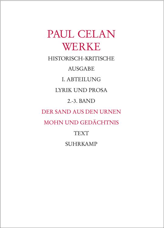 Produktbild: Werke. Historisch-kritische Ausgabe. I. Abteilung: Lyrik und Prosa