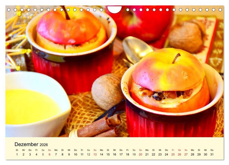 Produktbild: Saftig-knackige &Auml;pfel und k&ouml;stliche S&uuml;&szlig;speisen (Wandkalender 2026 DIN A4 quer), CALVENDO Monatskalender
