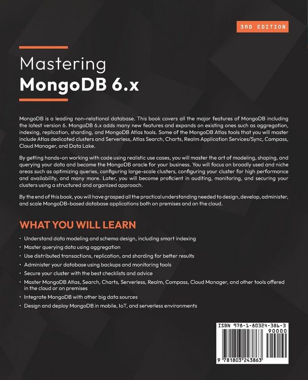 Produktbild: Mastering MongoDB 6.x - Third Edition