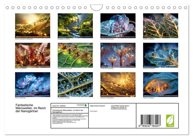 Produktbild: Fantastische Mikrowelten. Im Reich der Nanog&auml;rtner (Wandkalender 2027 DIN A4 quer), CALVENDO Monatskalender