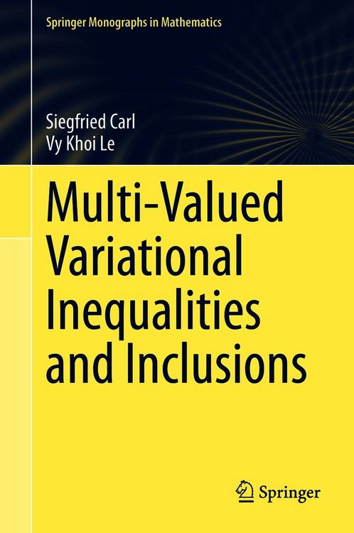 Produktbild: Multi-Valued Variational Inequalities and Inclusions