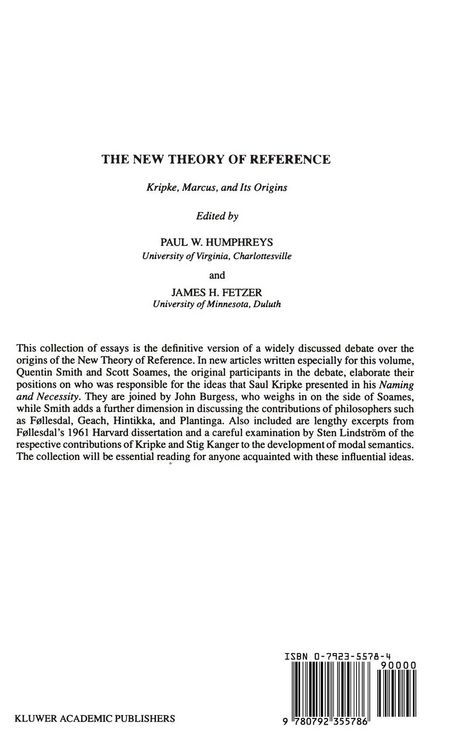 Produktbild: The New Theory of Reference