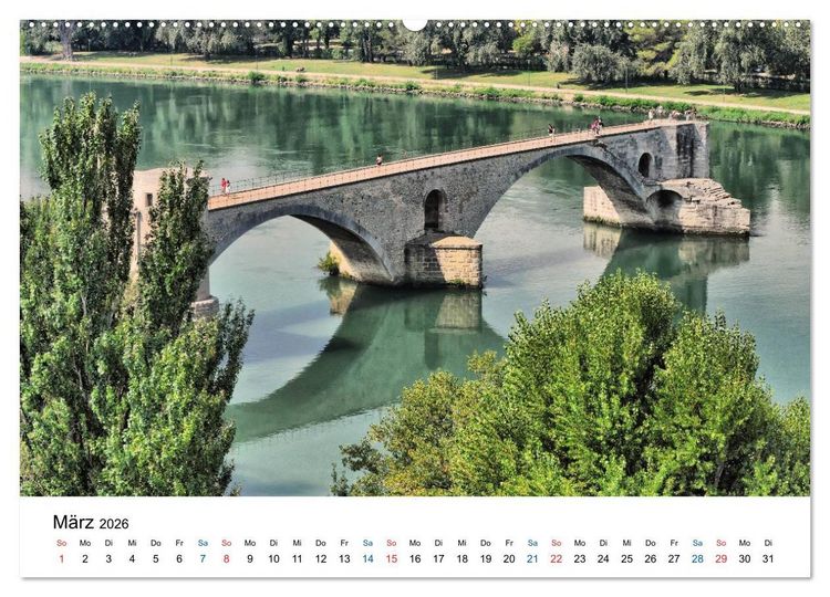 Produktbild: Avignon - Weltkulturerbe der UNESCO (hochwertiger Premium Wandkalender 2026 DIN A2 quer), Kunstdruck in Hochglanz