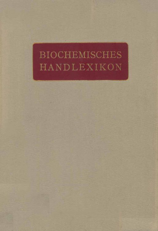 Produktbild: Biochemisches Handlexikon