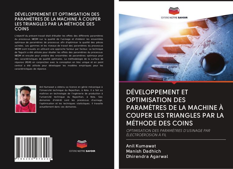 Produktbild: D&eacute;veloppement Et Optimisation des Param&egrave;tres De La Machine &Agrave; Couper Les Triangles Par La M&eacute;thode des Coins