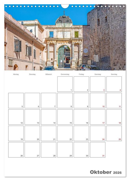 Produktbild: Cagliari - Urlaubsplaner (Wandkalender 2026 DIN A3 hoch), CALVENDO Monatskalender