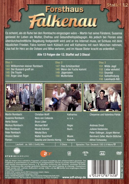 Produktbild: Forsthaus Falkenau - Staffel 12 [3 DVDs]