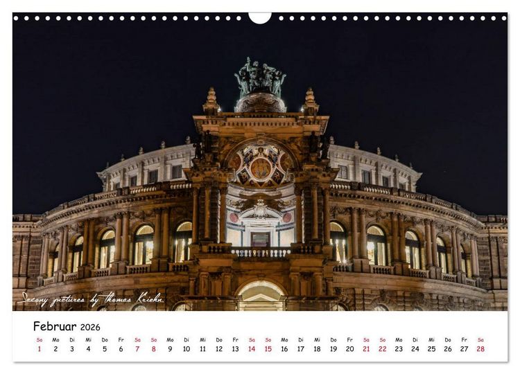 Produktbild: Dresden 2026 - Saxony Pictures by Thomas Kriehn (Wandkalender 2026 DIN A3 quer), CALVENDO Monatskalender