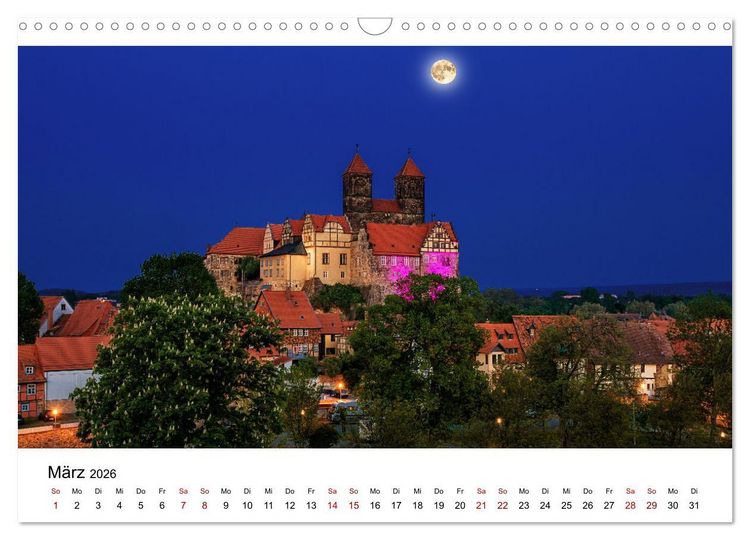 Produktbild: Auf den Spuren der Romanik zur blauen Stunde (Wandkalender 2026 DIN A3 quer), CALVENDO Monatskalender