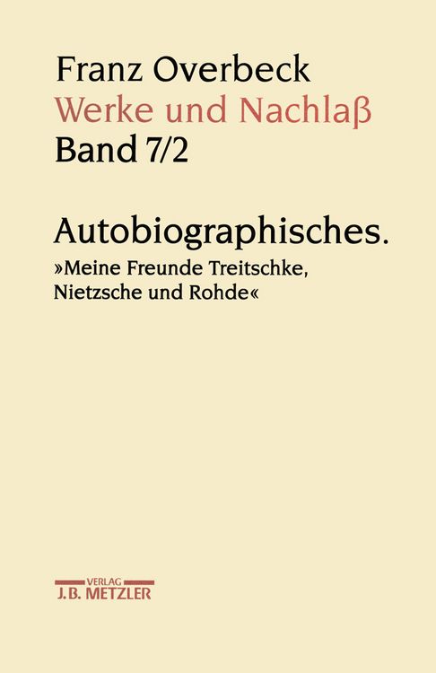 Produktbild: Franz Overbeck: Werke und Nachla&szlig;