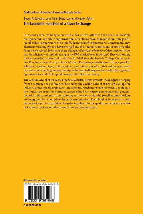 Produktbild: The Economic Function of a Stock Exchange