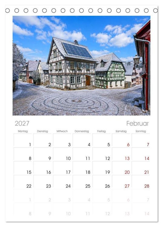 Produktbild: Tischplaner 2027 - Idstein und seine Fachwerkh&auml;user (A5 Tischkalender zum Aufstellen) CALVENDO
