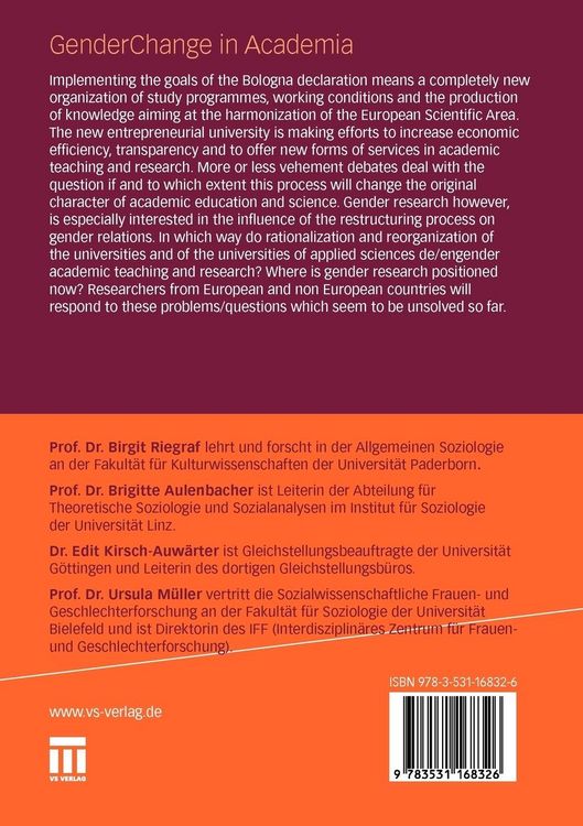 Produktbild: Gender Change in Academia