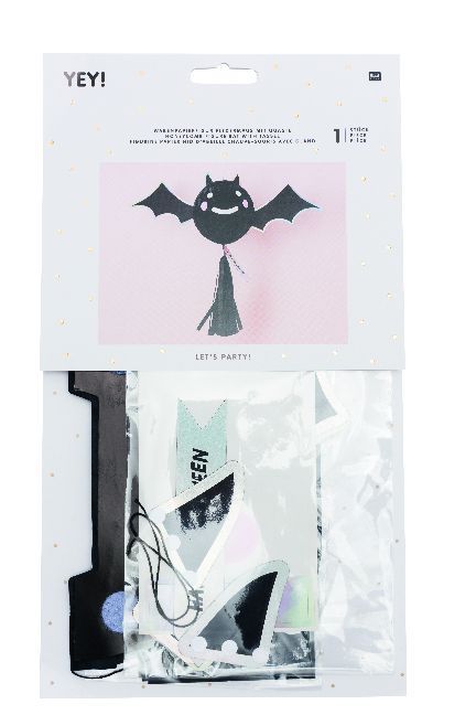 Produktbild: Wabenpapier mit Quaste, Fledermaus