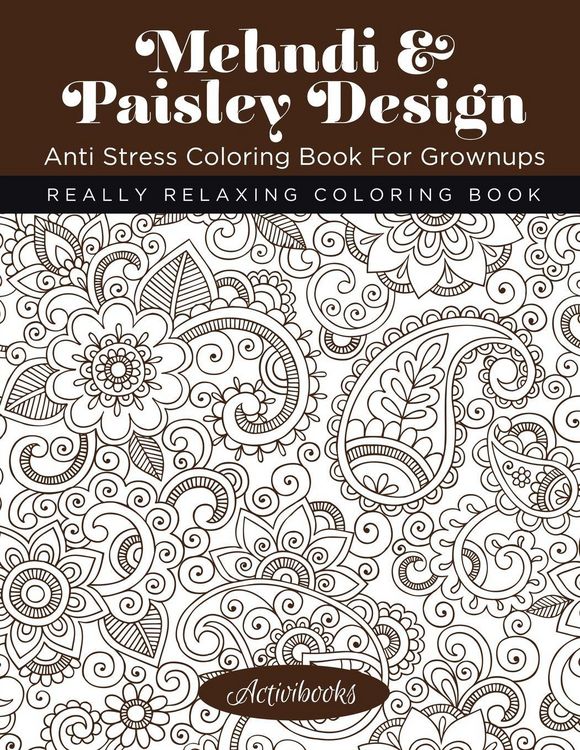Produktbild: Mehndi & Paisley Design Anti Stress Coloring Book For Grownups