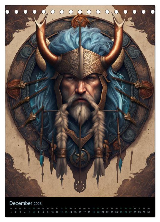 Produktbild: Sternzeichen Nordische Mythology (Tischkalender 2026 DIN A5 hoch), CALVENDO Monatskalender
