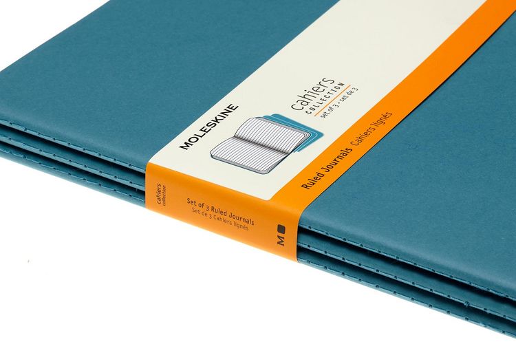 Produktbild: Moleskine Cahier XL, 3er Set, Liniert, Lebhaftes Blau