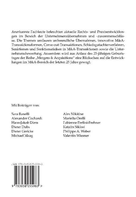 Produktbild: Neueste M&A-Entwicklungen - von Fachleuten kommentiert