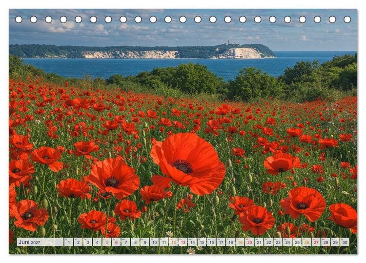 Produktbild: Inseltr&auml;ume R&uuml;gen &ndash; 12 Monate pure Ostsee-Magie (Tischkalender 2027 DIN A5 quer), CALVENDO Monatskalender