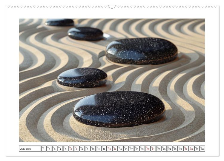 Produktbild: Augenmeditation im Zen Garten (hochwertiger Premium Wandkalender 2026 DIN A2 quer), Kunstdruck in Hochglanz
