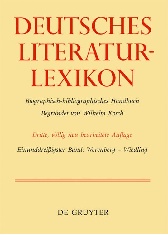 Produktbild: Deutsches Literatur-Lexikon / Werenberg - Wiedling