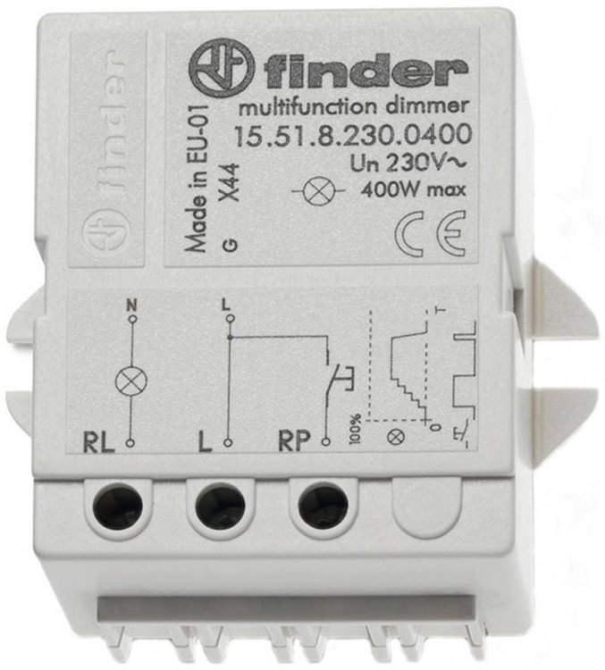 Produktbild: Stromsto&szlig;-Schalter Auf-/Unterputz Finder 15.51.8.230.0400 1 Schlie&szlig;er 230 V/AC 400 W 1 St.