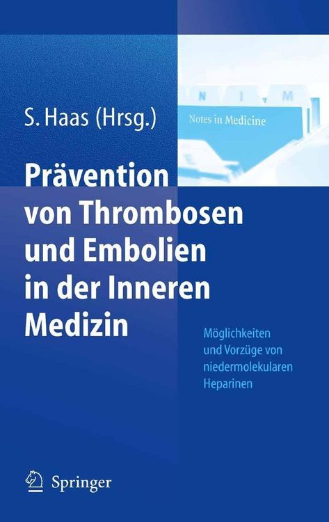 Produktbild: Pr&auml;vention von Thrombosen und Embolien in der Inneren Medizin