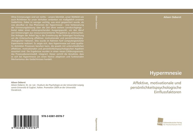 Produktbild: Oeberst, A: Hypermnesie