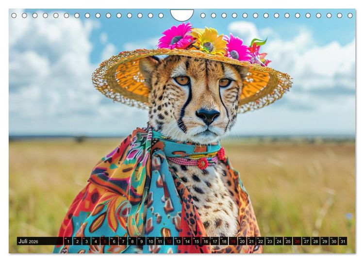 Produktbild: Savannen-Style. Stilvoller Raubkatzen-Chic (Wandkalender 2026 DIN A4 quer), CALVENDO Monatskalender