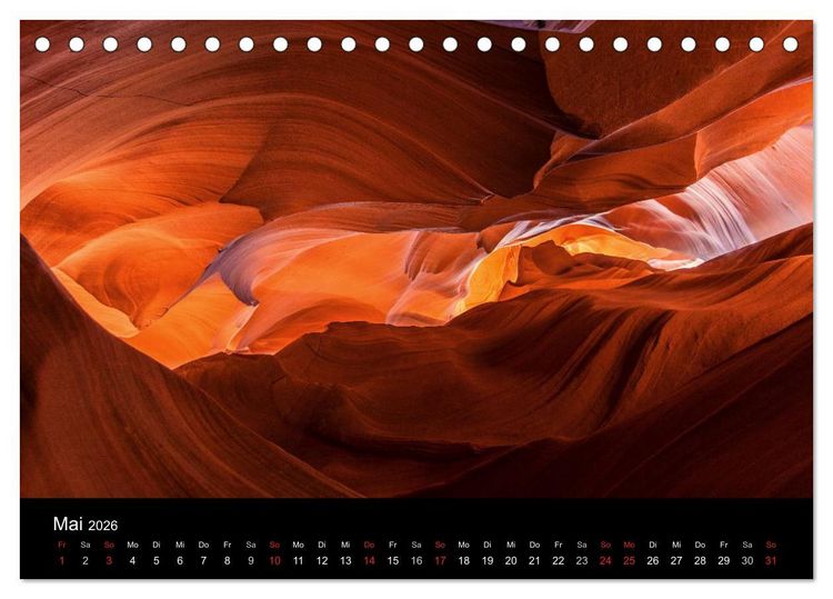 Produktbild: USA Landschaftskalender (Tischkalender 2026 DIN A5 quer), CALVENDO Monatskalender