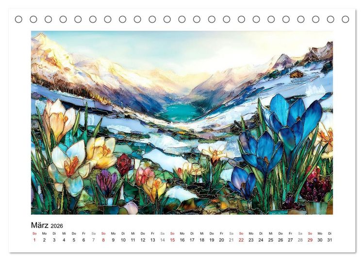 Produktbild: Die Farben der Berge (Tischkalender 2026 DIN A5 quer), CALVENDO Monatskalender