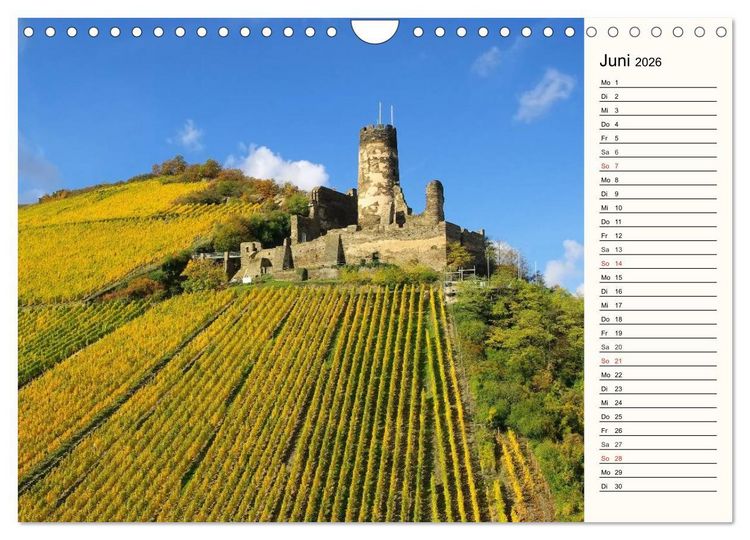 Produktbild: Der Rhein. Oberes Mittelrheintal von Bingen bis Koblenz (Wandkalender 2026 DIN A4 quer), CALVENDO Monatskalender