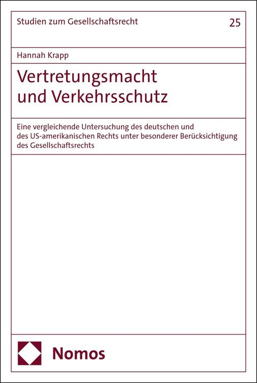 Produktbild: Vertretungsmacht und Verkehrsschutz