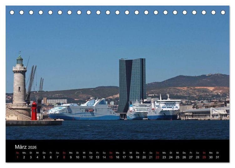 Produktbild: MARSEILLE - Die Hafenmetropole an der C&ocirc;te d'Azur (Tischkalender 2026 DIN A5 quer), CALVENDO Monatskalender