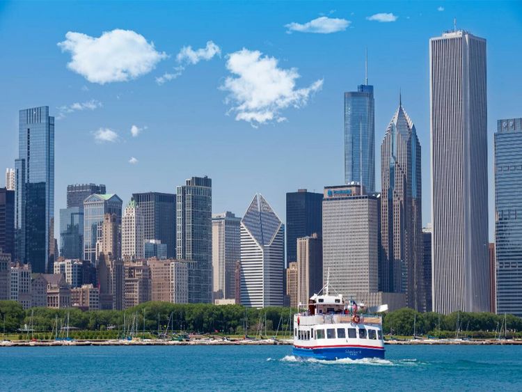 Produktbild: CALVENDO Puzzle CHICAGO Skyline | 1000 Teile Lege-Gr&ouml;&szlig;e 64x48cm Foto-Puzzle f&uuml;r gl&uuml;ckliche Stunden