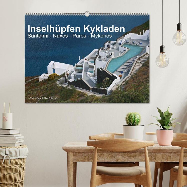 Produktbild: Inselh&uuml;pfen Kykladen Santorini - Naxos - Paros - Mykonos (Wandkalender 2026 DIN A2 quer), CALVENDO Monatskalender