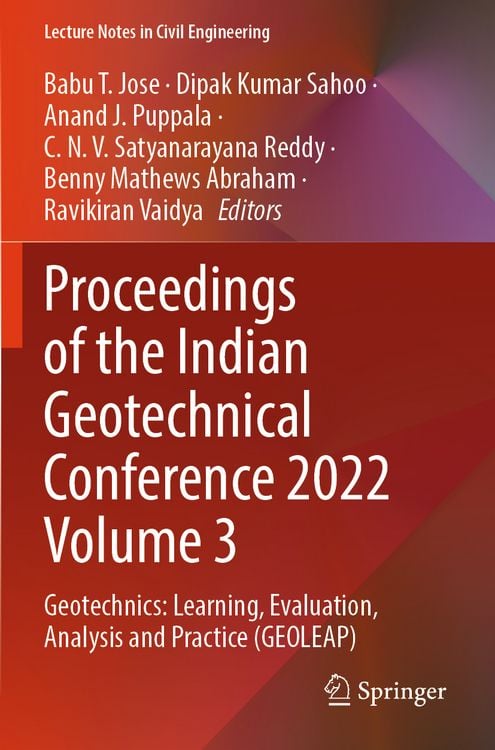 Produktbild: Proceedings of the Indian Geotechnical Conference 2022 Volume 3