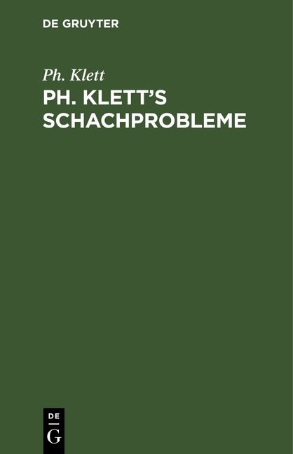 Produktbild: Ph. Klett&rsquo;s Schachprobleme